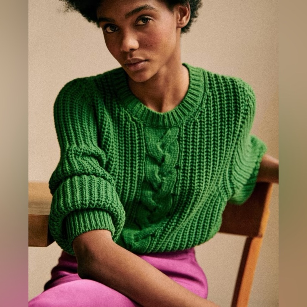 Sezane Jazz Jumper in Green S
